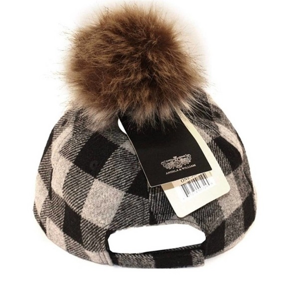 Angela & William Pink Suede Pom Pom Cap - Picture 3 of 10